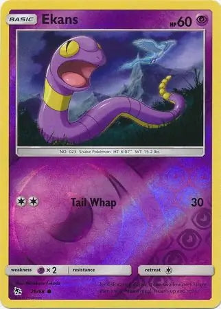 Hidden Fates Ekans #26/68 reverse holo