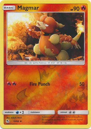Hidden Fates Magmar #10/68 reverse holo