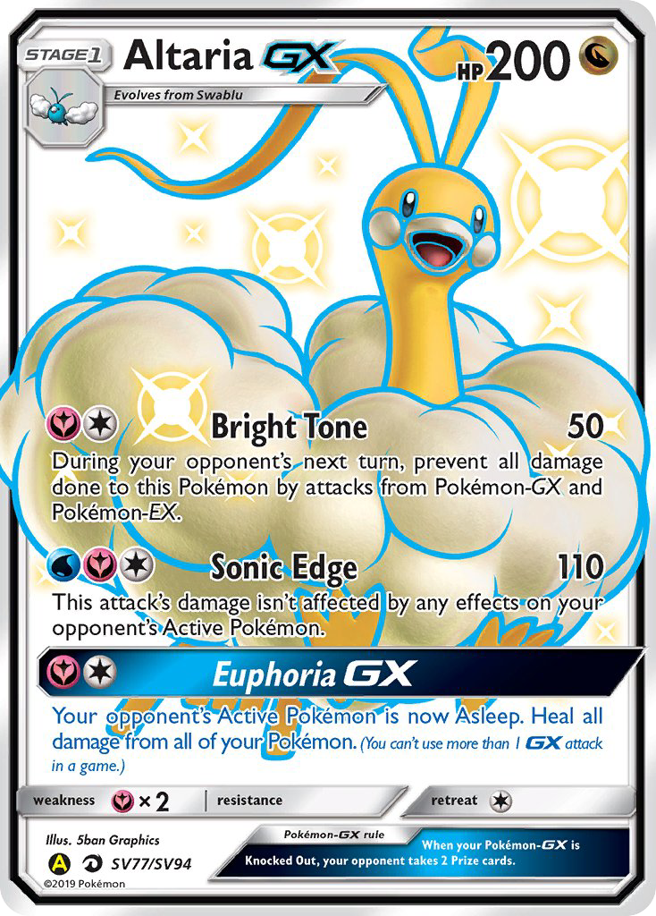 hidden fates shiny pokemon cards Hidden Fates Shiny Vault Altaria GX SV77/SV94 – Kaartenverzamelen.nl