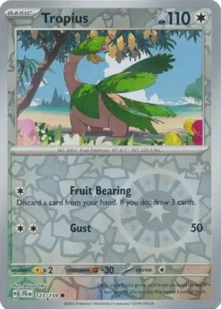 Journey Together Tropius #123/159 reverse holo