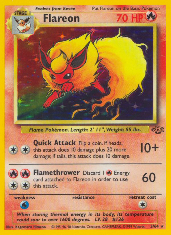 Jungle set Holo Flareon #3/64 unlimited