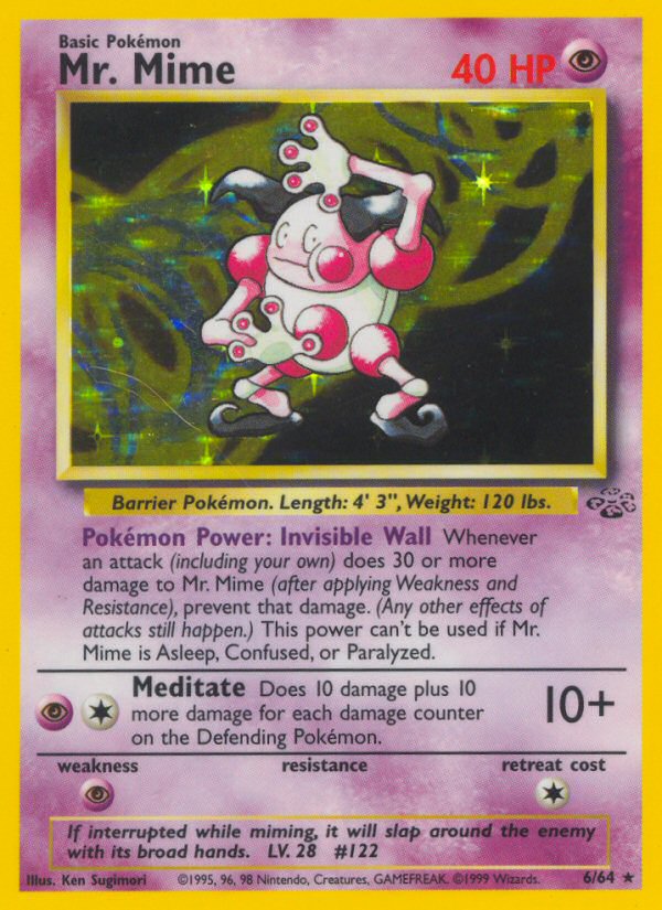 Jungle set Holo Mr. Mime #6/64 unlimited