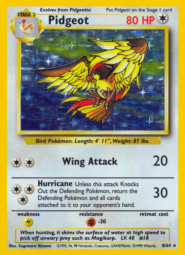 Jungle set Holo Pidgeot #8/64 symbol error