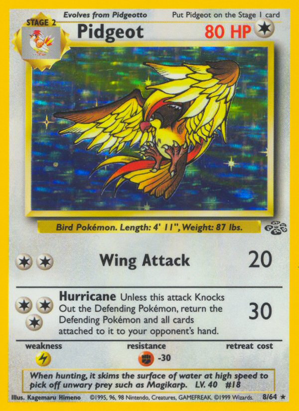 Jungle set Holo Pidgeot #8/64 unlimited