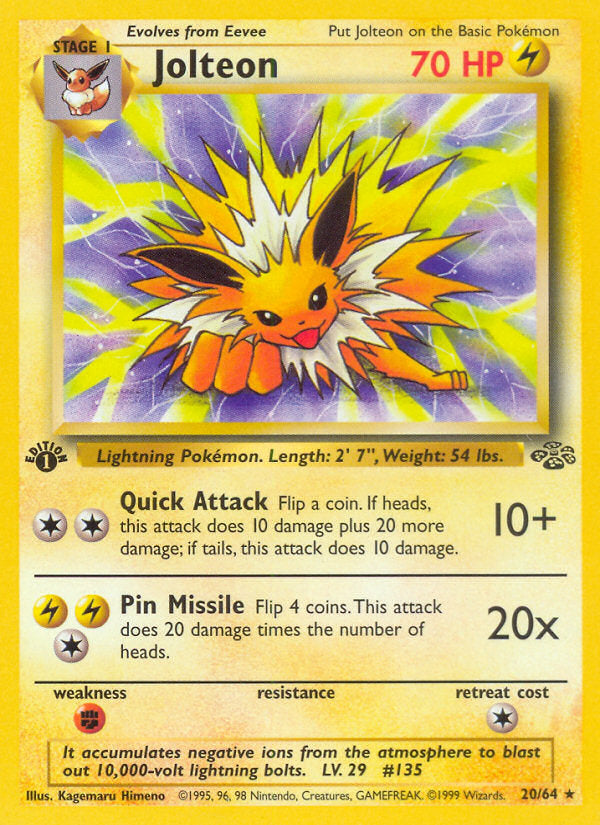 Jungle set Non Holo Jolteon #20/64 first edition