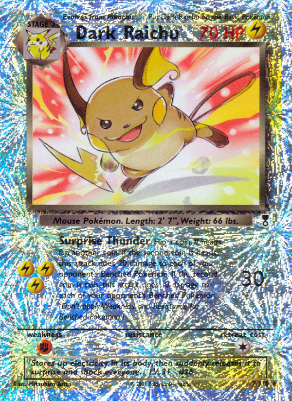 Legendary collection Dark Raichu #7/110 reverse holo
