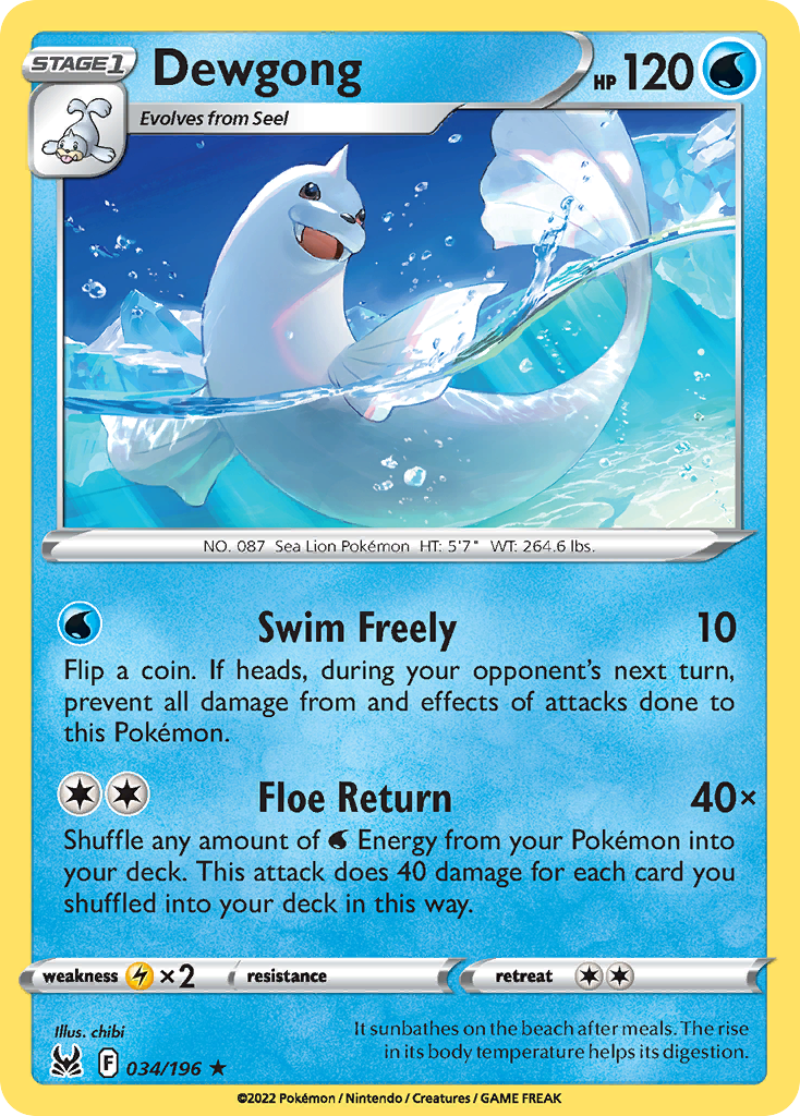 Lost Origin Dewgong #34/196