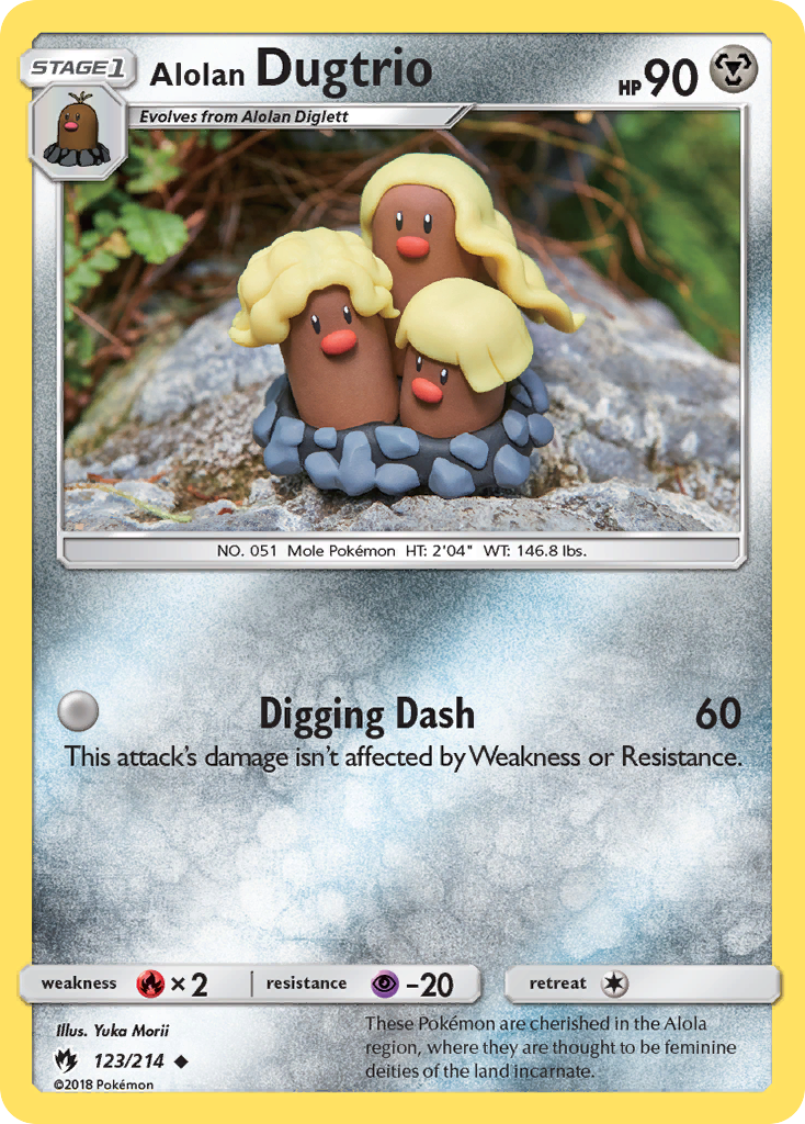 Lost Thunder Alolan Dugtrio #123/214