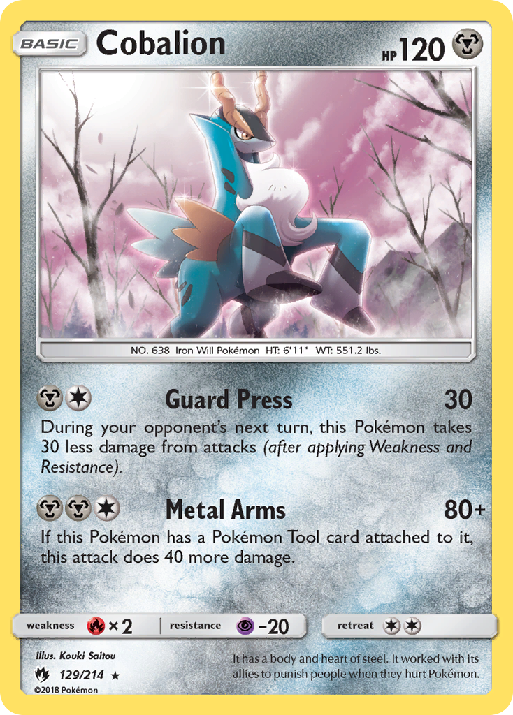 Lost Thunder Holo Cobalion #129/214