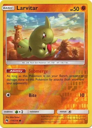 Lost Thunder Larvitar #114/214 reverse holo