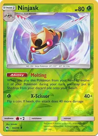 Lost Thunder Ninjask #30/214 reverse holo