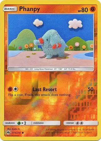Lost Thunder Phanpy #111/214 reverse holo