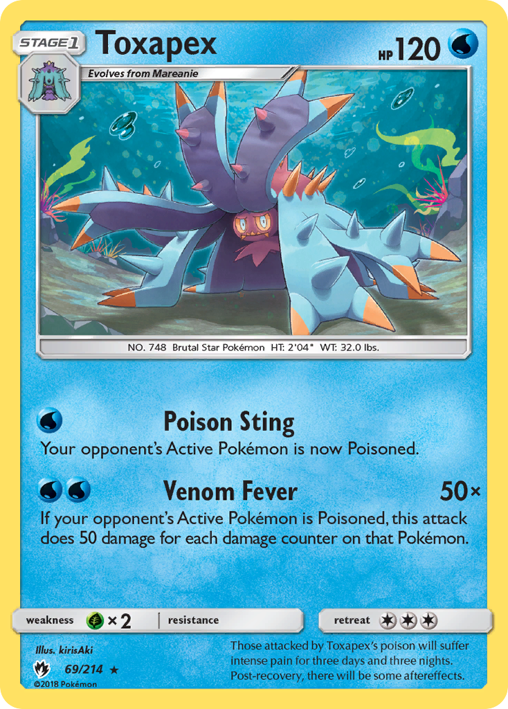Lost Thunder Toxapex #69/214