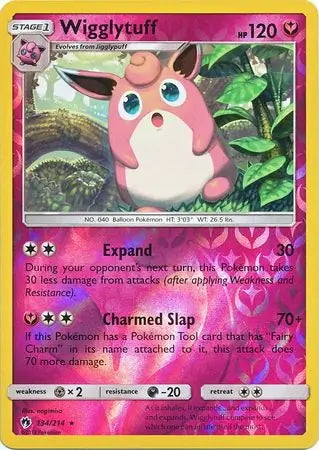 Lost Thunder Wigglytuff #134/214 reverse holo