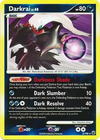 Majestic Dawn Darkrai #3/100 reverse holo