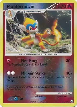 Majestic Dawn Monferno #41/100 reverse holo