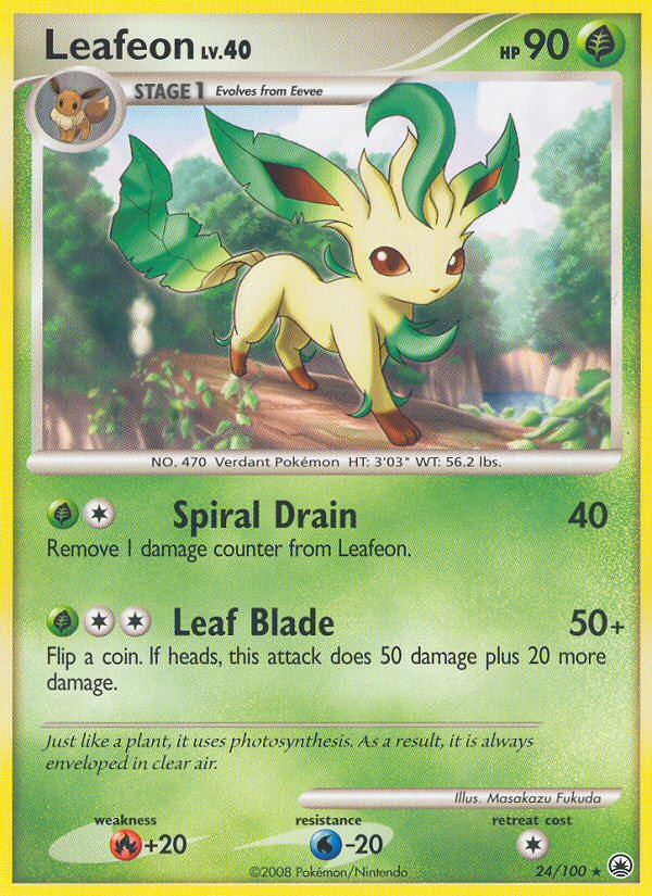 Majestic Dawn Non - Holo Leafeon #24/100