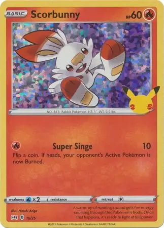 McDonald’s 25th Anniversary Holo Scorbunny #16