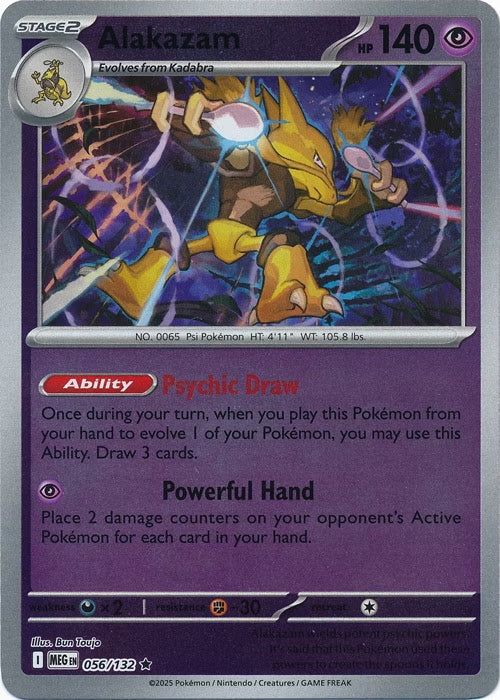 pokemon mega alakazam card Mega Evolution Alakazam #056/132 Reverse Holo – Kaartenverzamelen.nl