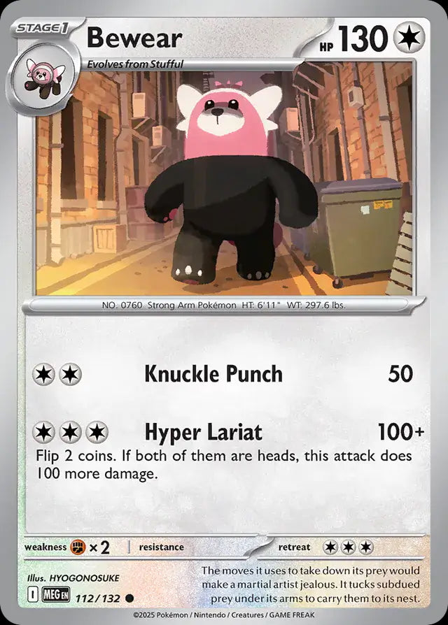 Mega Evolution Bewear #112/132