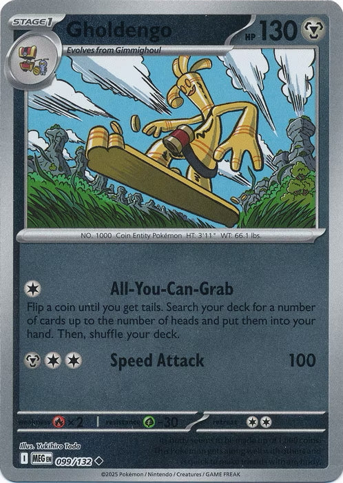 Mega Evolution Gholdengo #099/132 Reverse Holo –