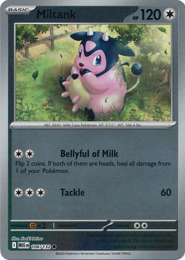 miltank pokemon card price Mega Evolution Miltank #106/132 Reverse Holo – Kaartenverzamelen.nl