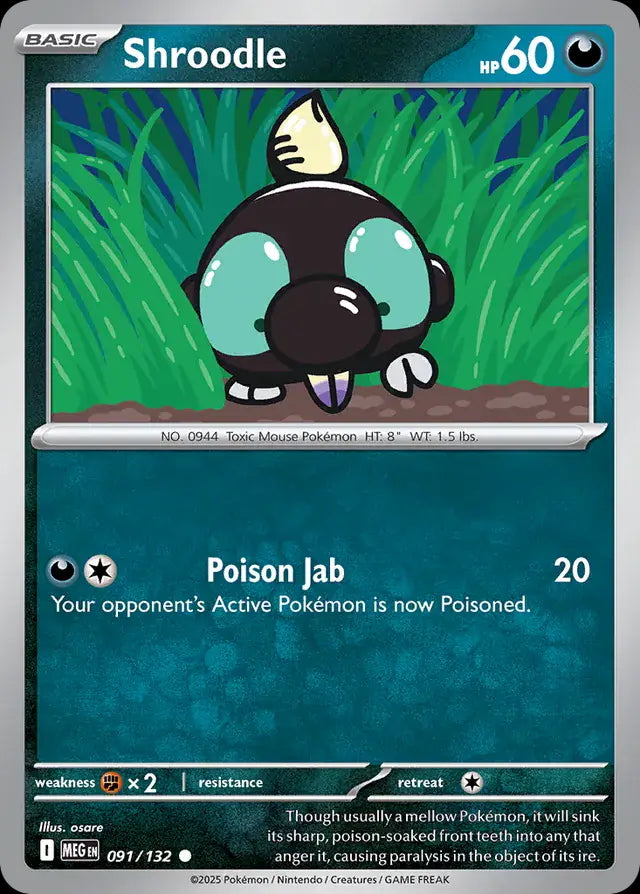 Mega Evolution Shroodle #091/132