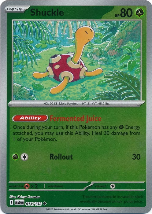Mega Evolution Shuckle #011/132 Reverse Holo