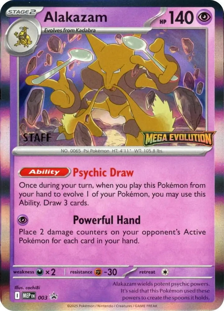 Mega Evolution Staff Promo Alakazam #3