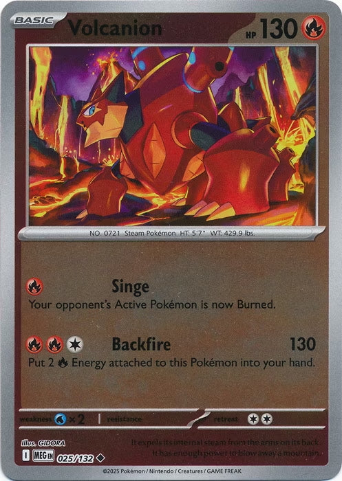 volcanion pokemon card Mega Evolution #025/132 Reverse Holo – proof acrylic case and Style:The Shape Of Mew one piece card game boxes Starly - Crown Zenith