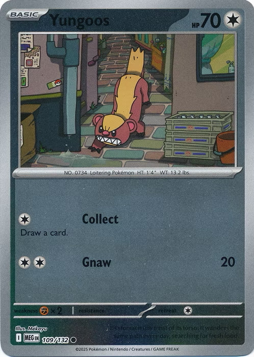 Mega Evolution Yungoos #109/132 Reverse Holo –