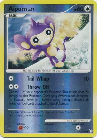 Mysterious Treasures Aipom #70/123 reverse holo