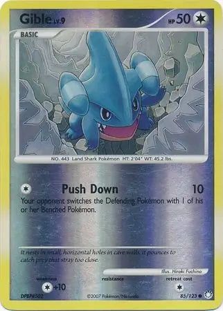 Mysterious Treasures Gible #85/123 reverse holo