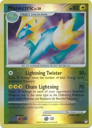 Mysterious Treasures Manectric #28/123 reverse holo