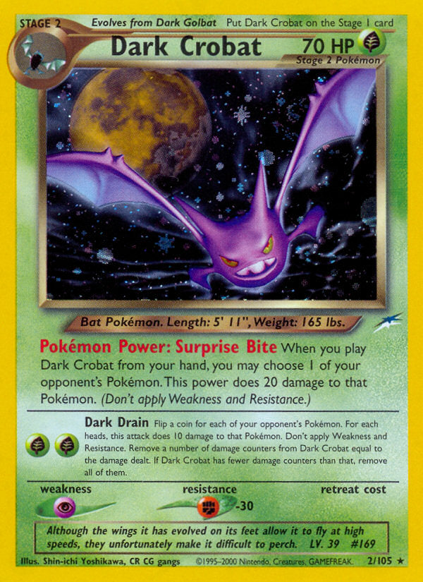 Neo Destiny Holo Dark Crobat #2/105 unlimited