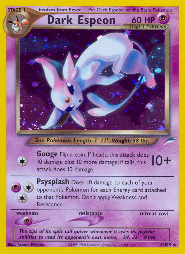 Neo Destiny Holo Dark Espeon #4/105 unlimited