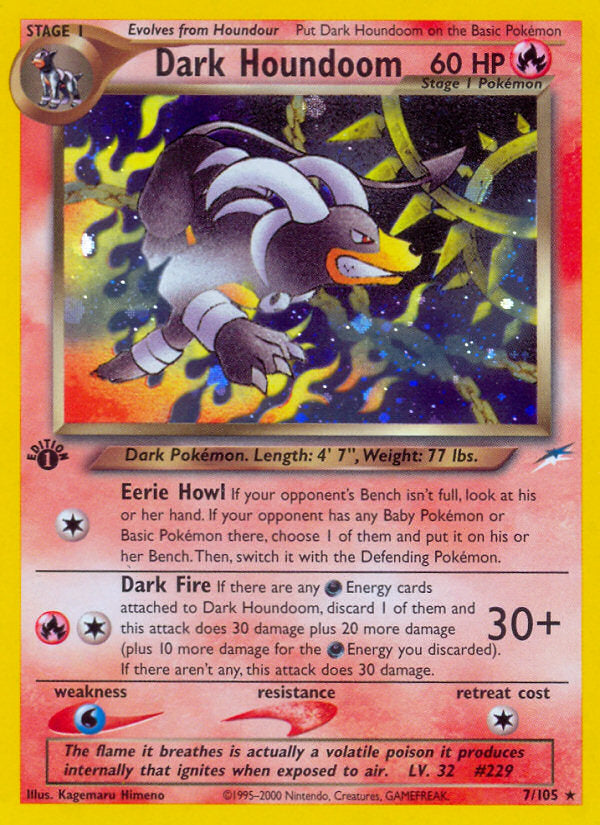 Neo Destiny Holo Dark Houndoom #7/105 first edition