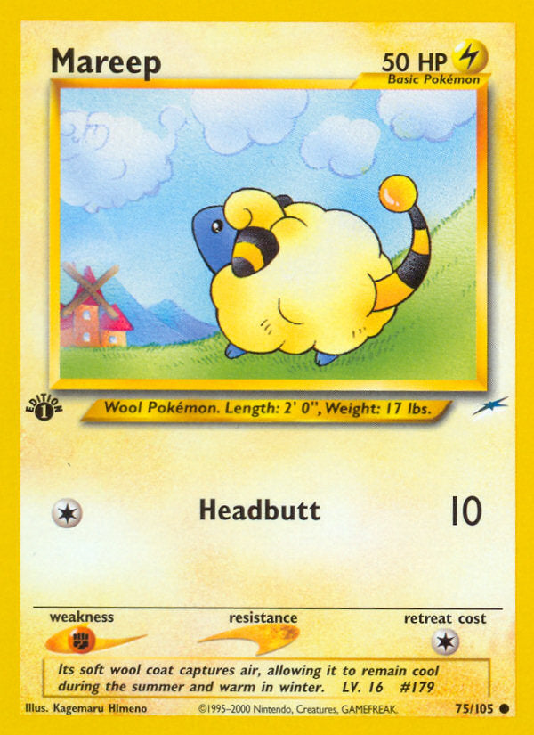 Neo Destiny Mareep #75/105 first edition