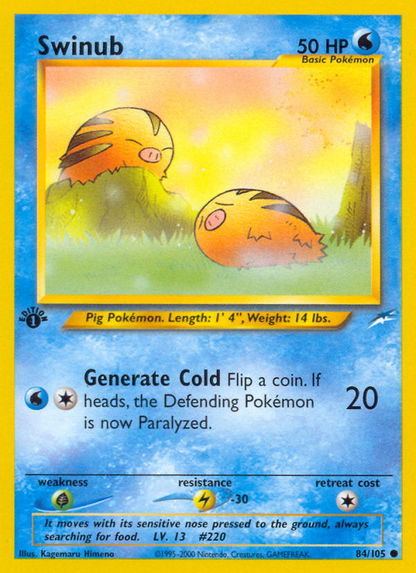 Neo Destiny Swinub #84/105 first edition