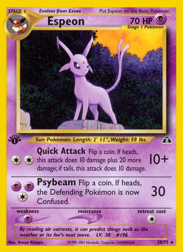 Neo Discovery Espeon #20/75 first edition