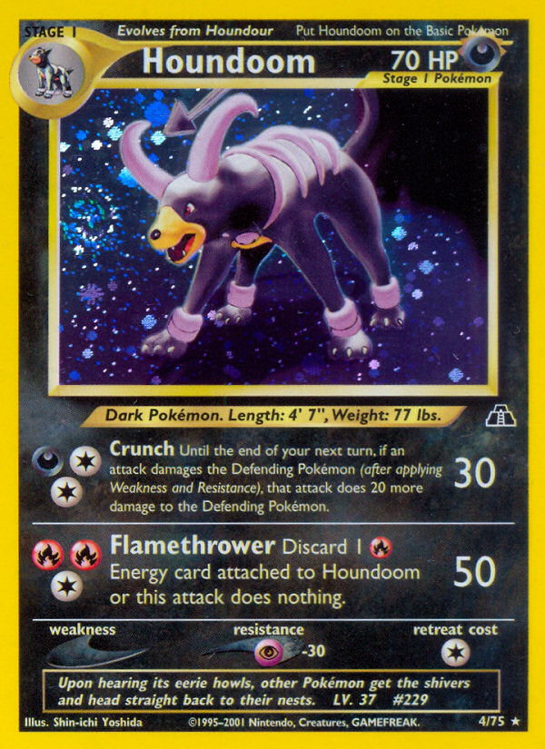 Neo Discovery Holo Houndoom #4/75 unlimited