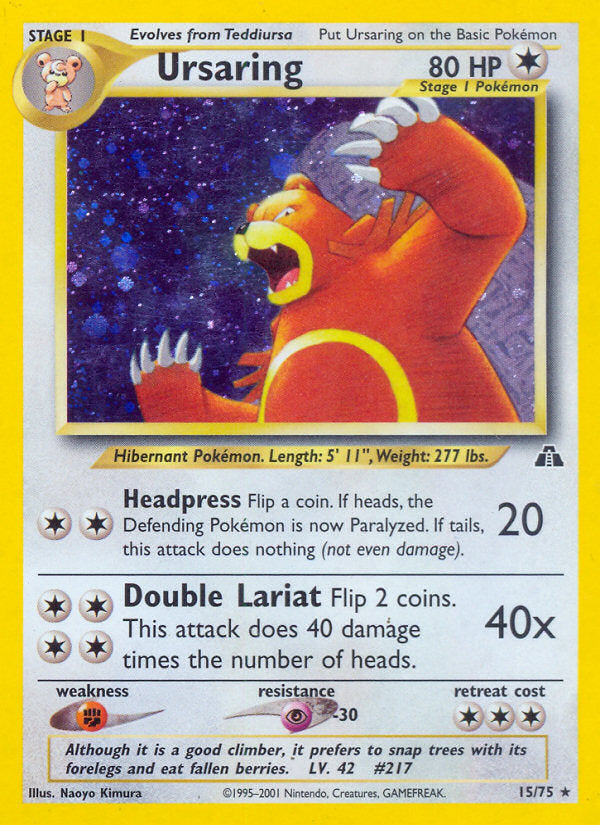 Neo Discovery Holo Ursaring #15/75 unlimited