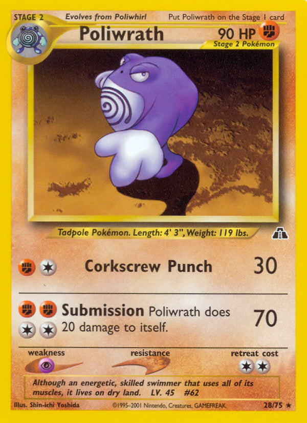 Neo Discovery Poliwrath #28/75 unlimited
