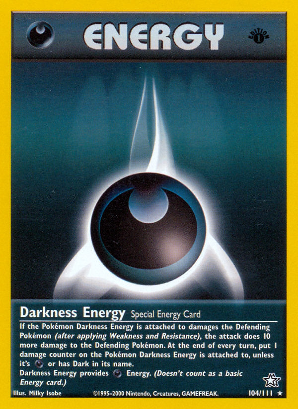 pokemon energy cards first edition Neo Genesis Darkness #104/111 – Size:50ct Brook Japanese card While in play Joven and Chandler MTG