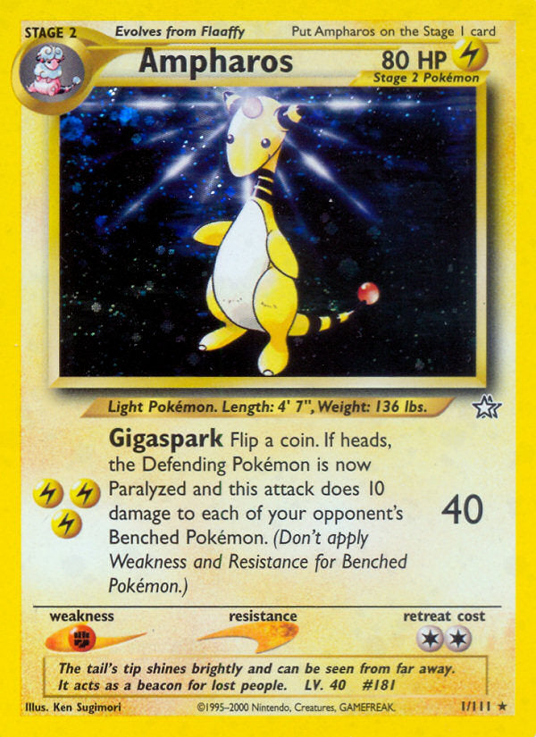 Neo Genesis Holo Ampharos #1/111 unlimited