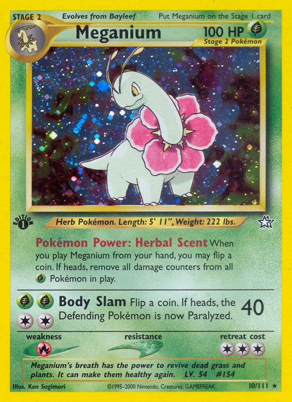 Neo Genesis Holo Meganium #10/111 first edition