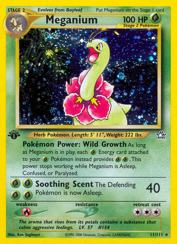 Neo Genesis Holo Meganium #11/111 first edition