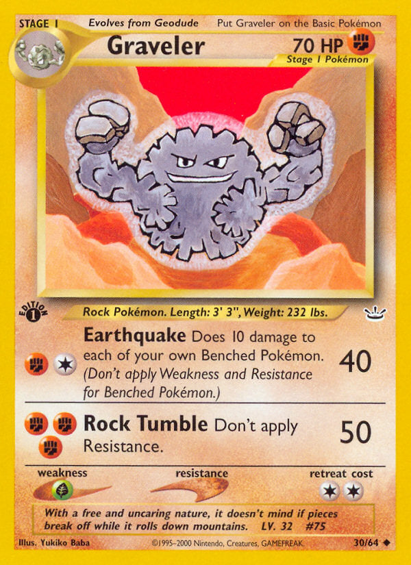 Neo Revelation Graveler #30/64 first edition