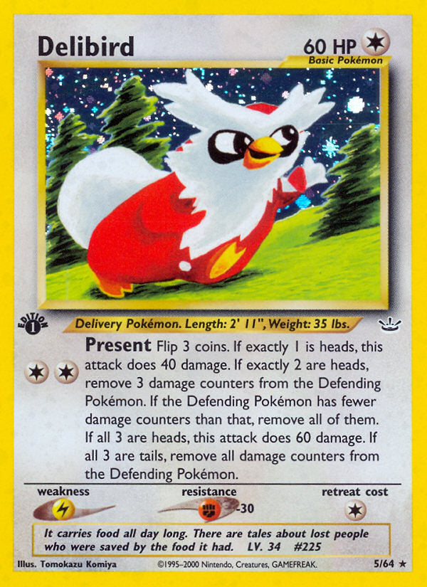 Neo Revelation Holo Delibird #5/64 first edition