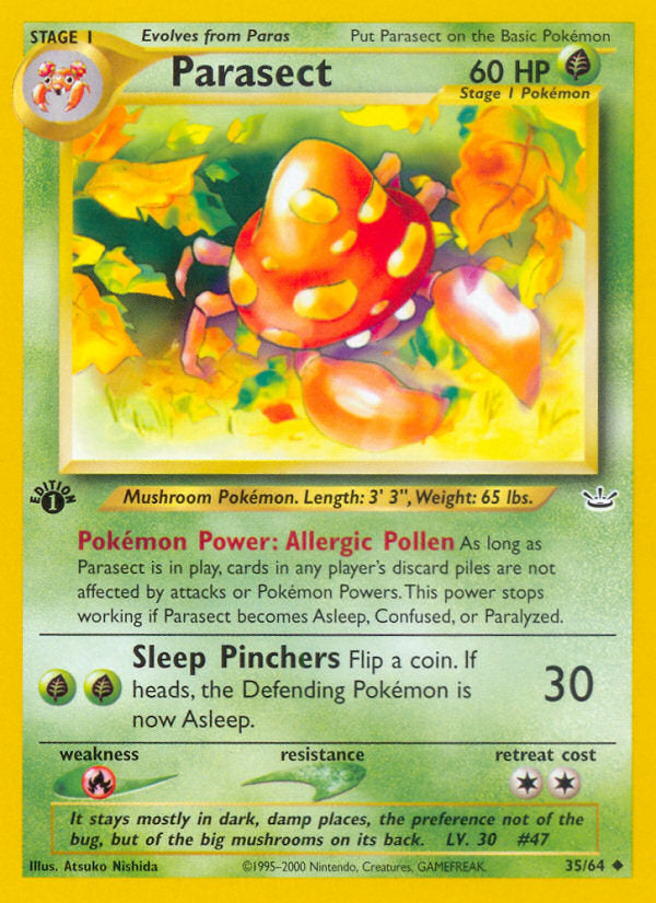 Neo Revelation Parasect #35/64 first edition